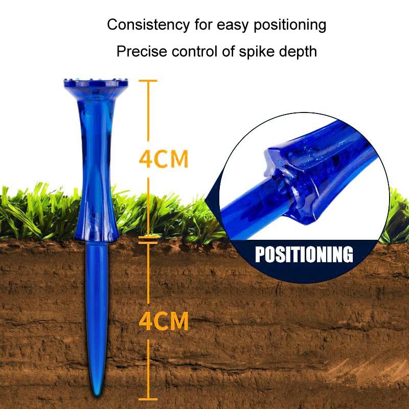 20-pack Golf Ball Tees - Durable 8-point Crown Tip for Competition - Anti-hitting - Blue