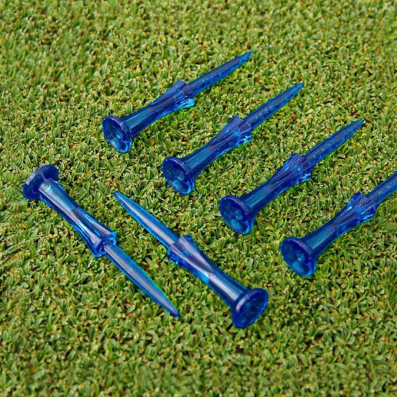 20-pack Golf Ball Tees - Durable 8-point Crown Tip for Competition - Anti-hitting - Blue