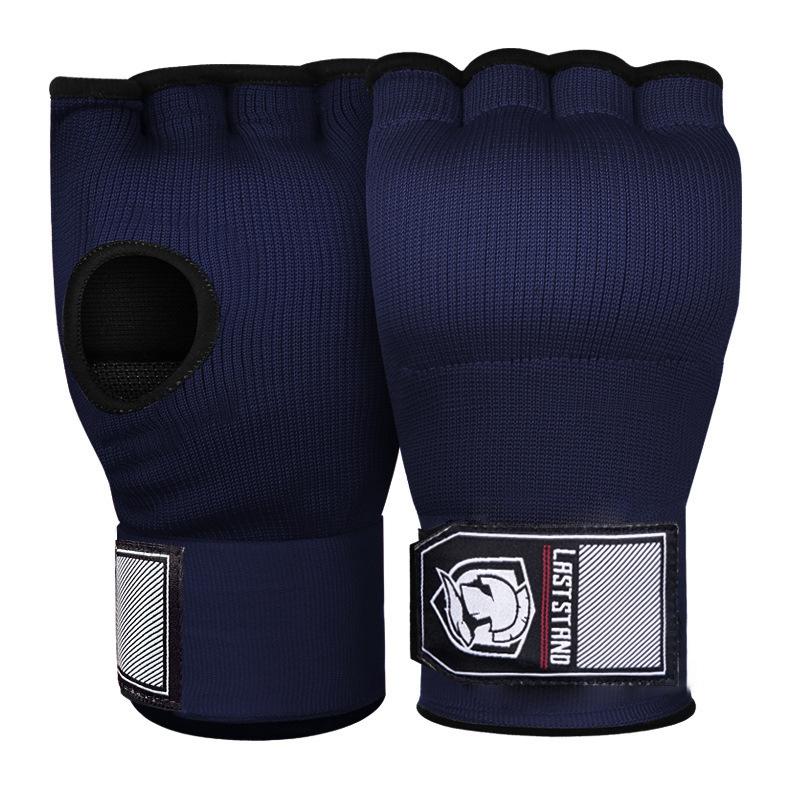 Protective Half Finger Boxing Gloves With Gel Padding And Wrist Support - One Size - Black