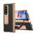 For Samsung Galaxy Z Fold4 5G Premium Litchi Leather Hinged Phone Case - With Pen - Gold