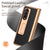 For Samsung Galaxy Z Fold4 5G Premium Litchi Leather Hinged Phone Case - With Pen - Gold