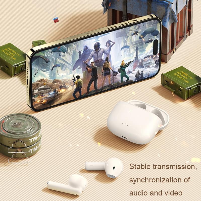 Wireless Bluetooth Headphones with Dual-microphone Noise Canceling - 2e Enc - Beige