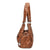 Grey Soft Leather Motorcycle Bag For Women