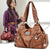 Grey Soft Leather Motorcycle Bag For Women