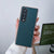 For Samsung Galaxy Z Fold4 5G Leather Phone Case - Nano Plating - Dark Green