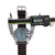 Men Leather Band Sports Watch with Large Dial - Silver Black + Black