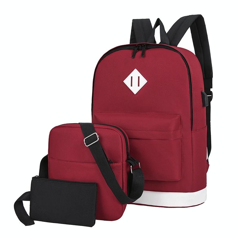 Versatile Student Backpack with Usb Port - College Style - Blue