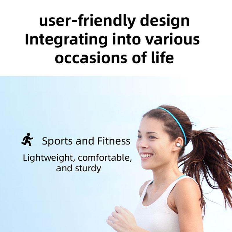 Wireless Single Ear Clip-on Bluetooth Earphone - M-s8 - Pink