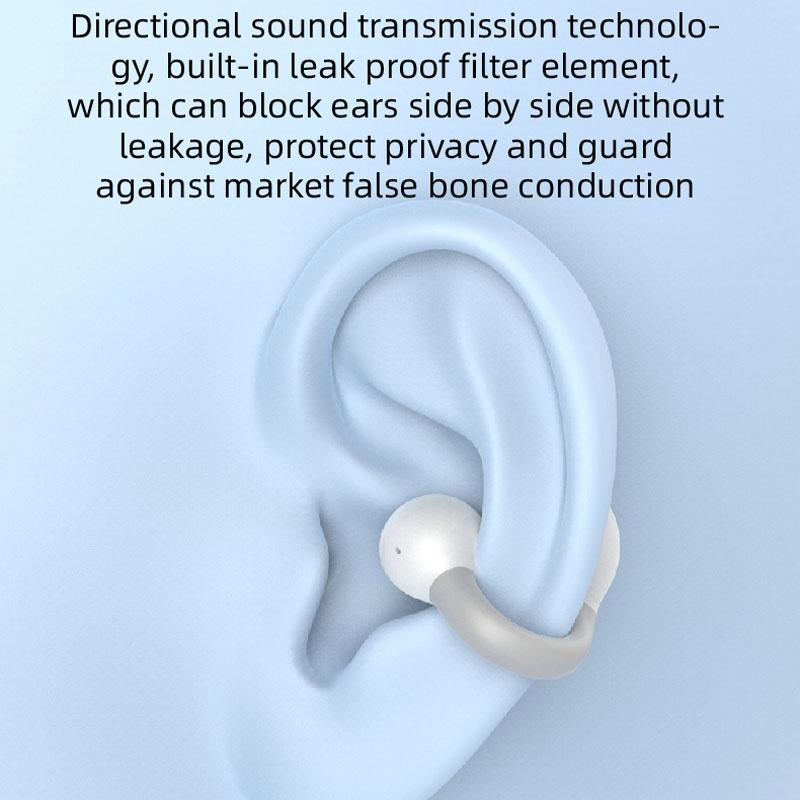 Wireless Single Ear Clip-on Bluetooth Earphone - M-s8 - Pink