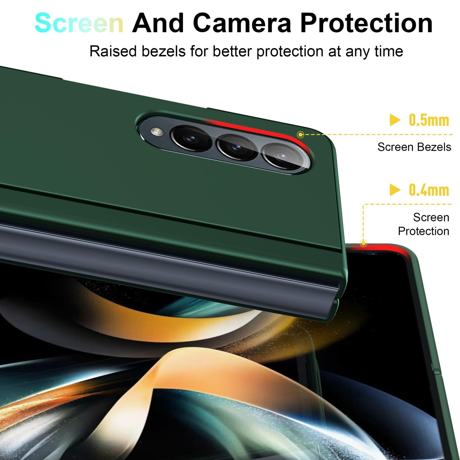 For Samsung Galaxy Z Fold4 5G Foldable Phone Case With Holder - Full Coverage - Pink