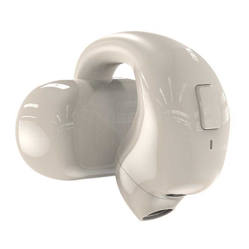 Wireless Clip-on Bluetooth Earphone for Sports and Gaming - Light Skin
