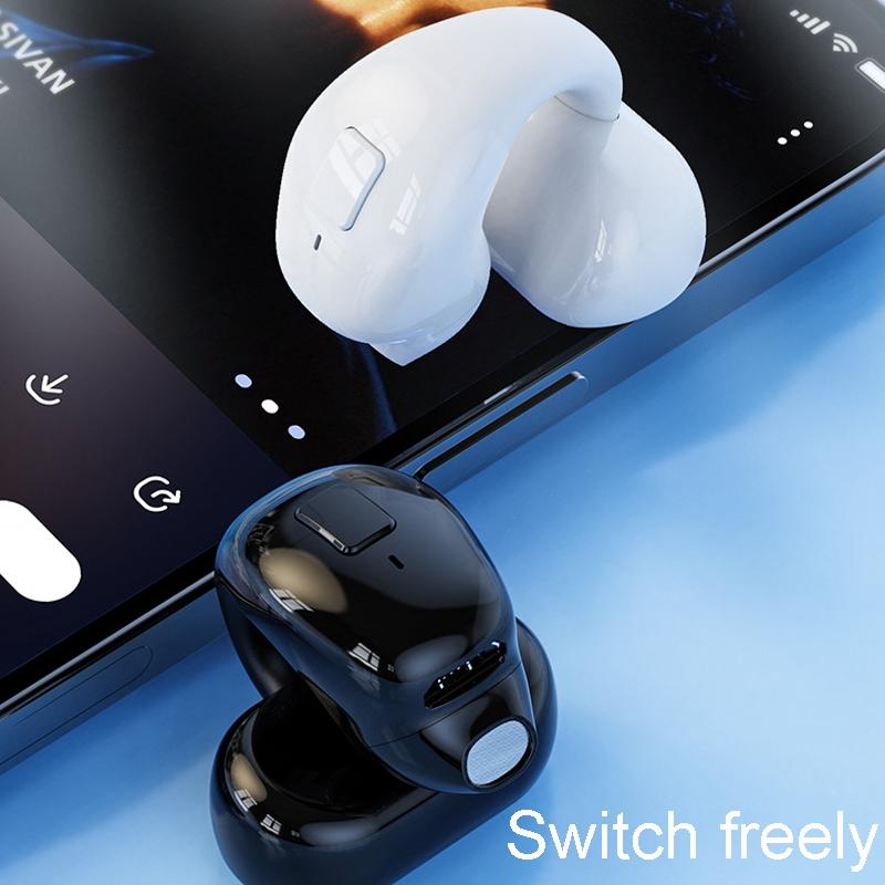 Wireless Clip-on Bluetooth Earphone for Sports and Gaming - Light Skin