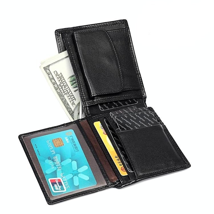 Leather Rfid Wallet with Card Slots for Men - 8020 Coffee