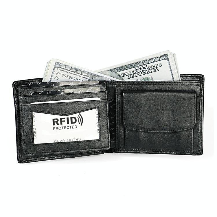 Leather Rfid Wallet with Card Slots for Men - 8020 Coffee