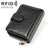 Men Anti-magnetic Leather Rfid Wallet - Black - Coffee