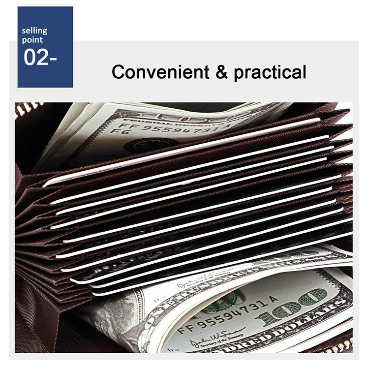 Men Anti-magnetic Leather Rfid Wallet - Black - Coffee