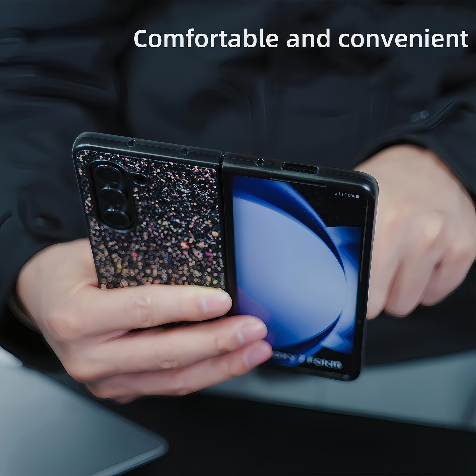 For Samsung Galaxy Z Fold4 5G Foldable Diamond Case - Compact And Stylish - Flash Green
