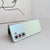 For Samsung Galaxy Z Fold4 5G Geometric Gradient Leather Phone Case - Pearlescent Finish - Silver