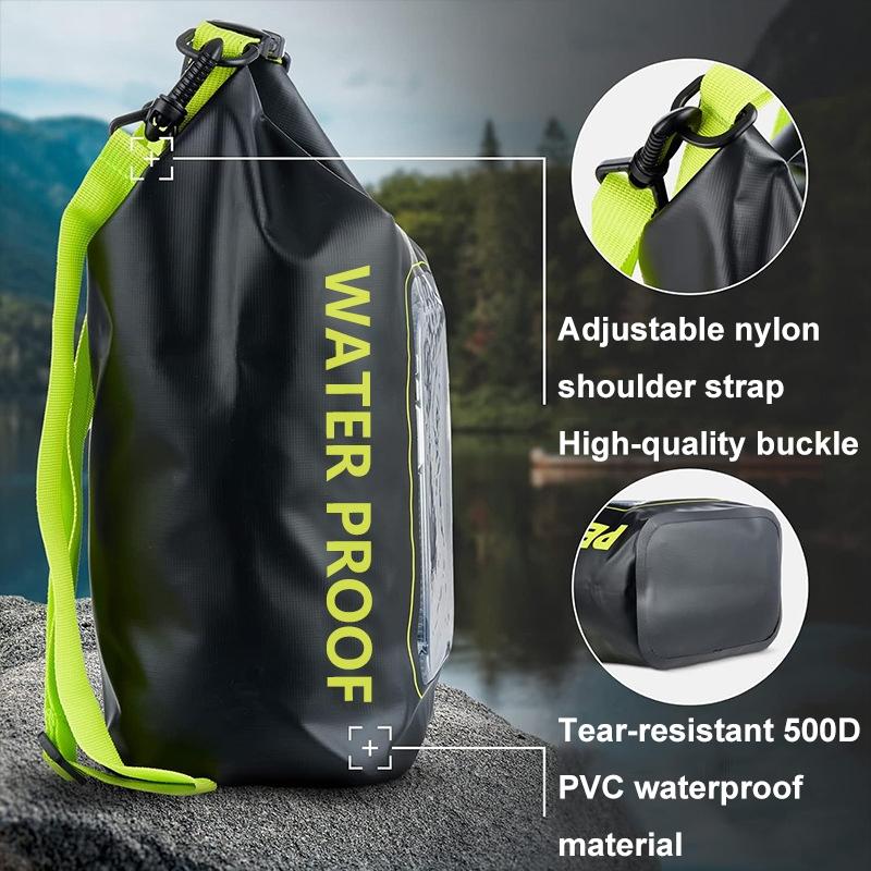 2 In 1 Waterproof Crossbody Phone Bag For Outdoor Cycling Swimming 2L Capacity - White - 5L
