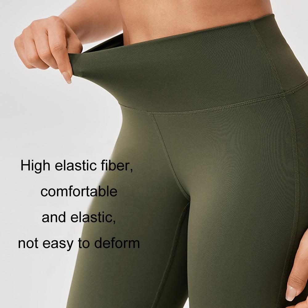 High Waisted Elastic Yoga Flared Pants Size L - Blue Gray - M