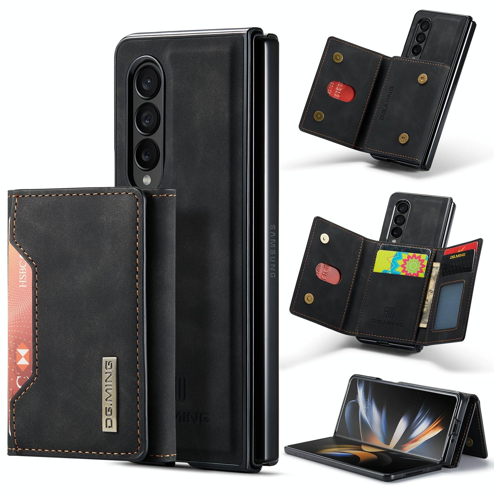 For Samsung Galaxy Z Fold4 5G Multi-Card Phone Case - Fits Dg.Ming M2 Series - Coffee