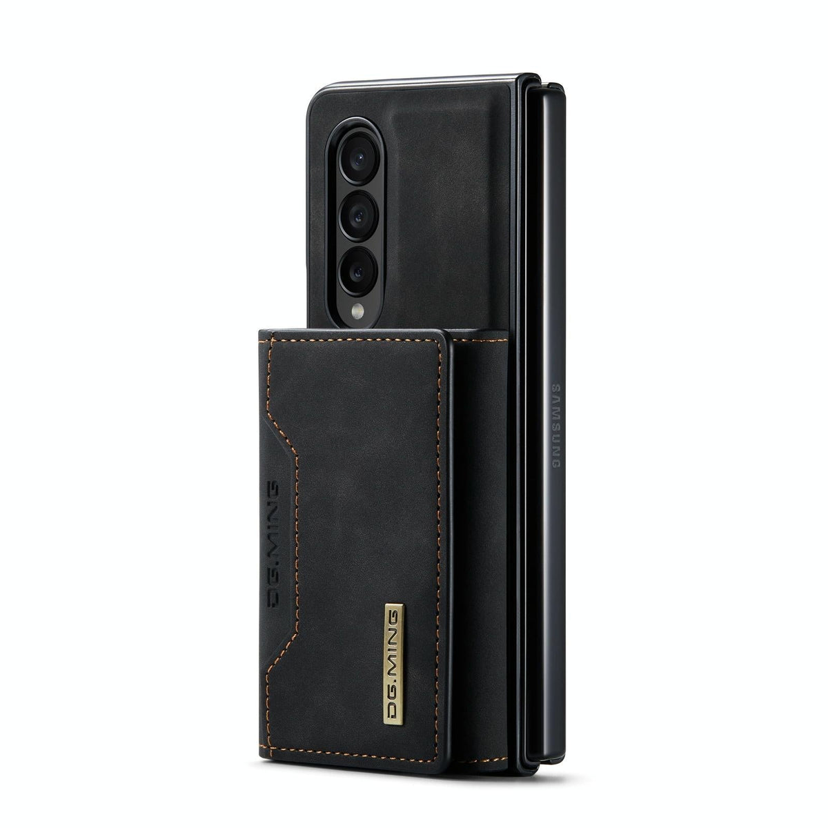 For Samsung Galaxy Z Fold4 5G Multi-Card Phone Case - Fits Dg.Ming M2 Series - Coffee