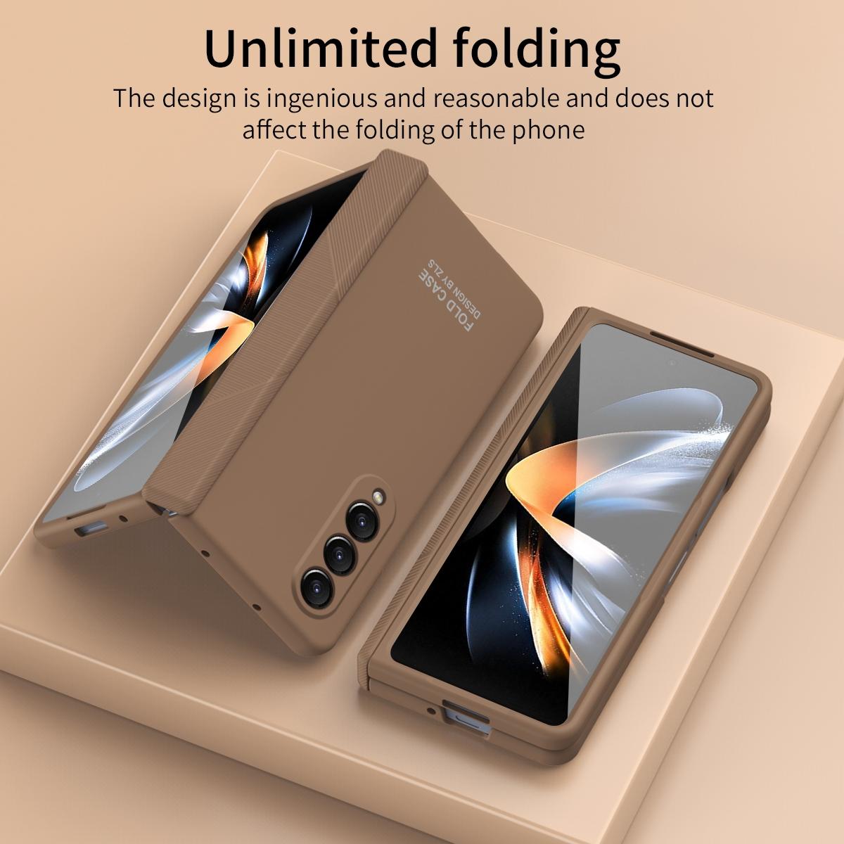 For Samsung Galaxy Z Fold4 5G Foldable Phone Case With Pen And Stylus - White