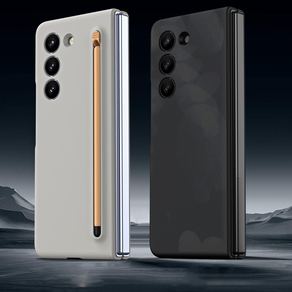 For Samsung Galaxy Z Fold4 5G Enhanced Shockproof Phone Case - Pen Design - Purple