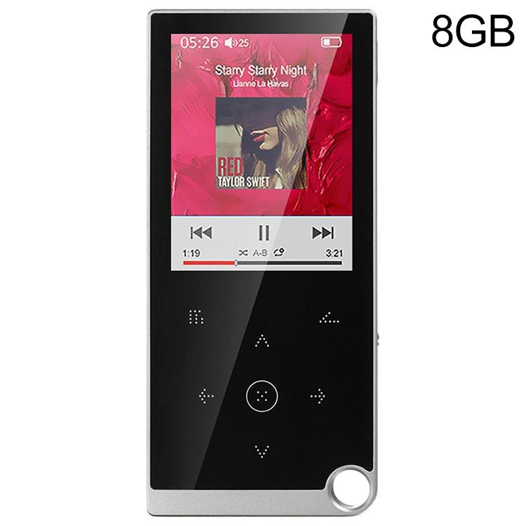 2.4 Inch Touch Mp4 / Mp3 Player 8Gb Memory E Book / Alarm / Timer No Bluetooth - Black