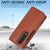 For Samsung Galaxy Z Fold4 5G Leather Phone Case With Pen Slot - Rose Gold