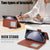 For Samsung Galaxy Z Fold4 5G Leather Phone Case With Pen Slot - Rose Gold