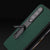 For Samsung Galaxy Z Fold4 5G Leather Phone Case With Holder - Litchi Texture - Green