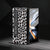 For Samsung Galaxy Z Fold4 5G Leopard Print Phone Case With Holder - Silver