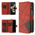 For Samsung Galaxy Z Fold4 5G Leather Zip Wallet With Rhombus Texture - Brown
