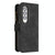 For Samsung Galaxy Z Fold4 5G Leather Zip Wallet With Rhombus Texture - Brown
