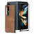 For Samsung Galaxy Z Fold4 5G Pu Back Cover - Solid Colour - Green