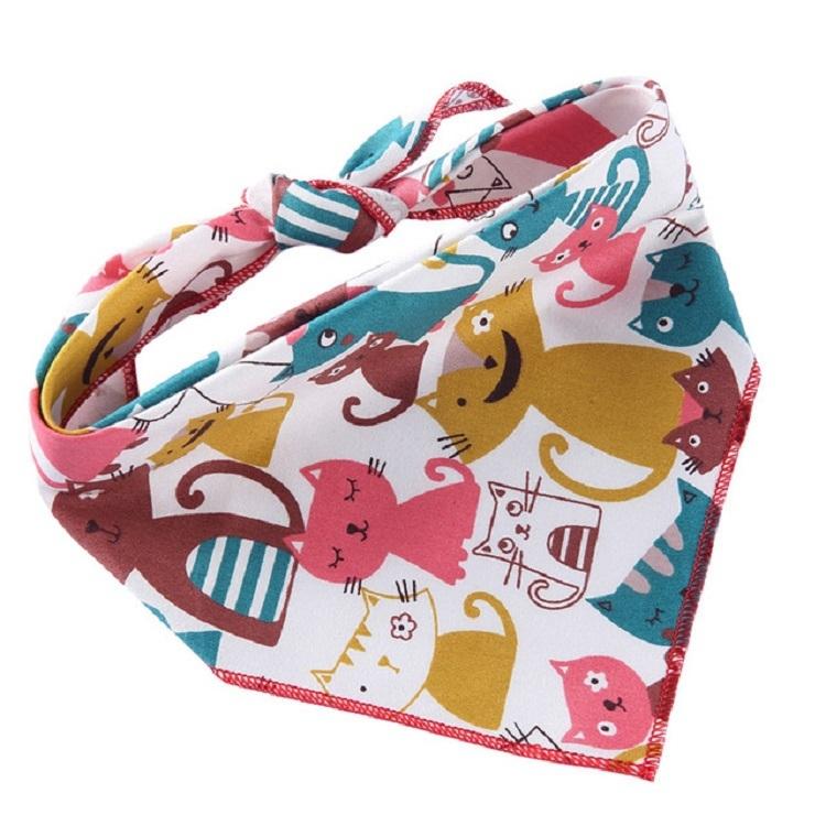 Cotton Cartoon Print Pet Saliva Towel - Size L 73X50X50Cm - Sjj31 Colour Cat