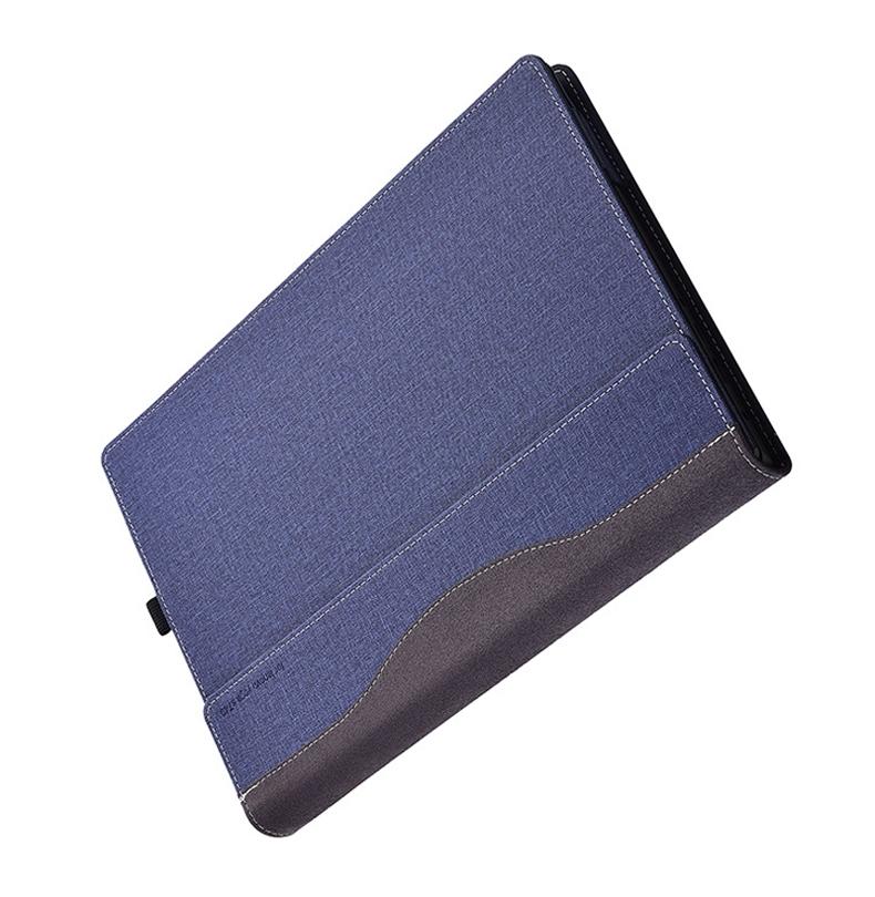 Yoga 14S 2021 Protective Leather Laptop Case - Deep Blue