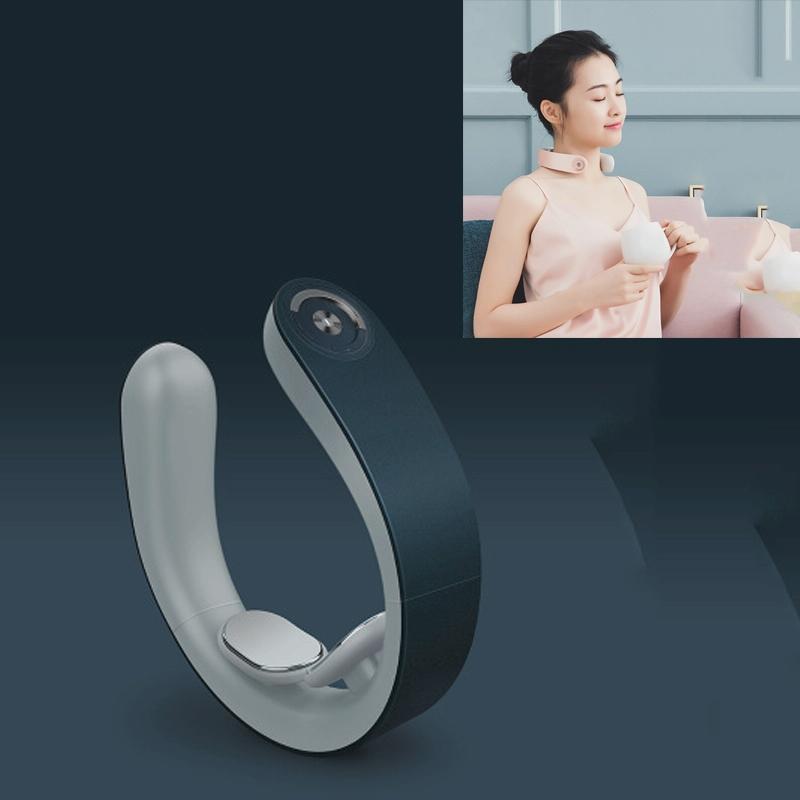 Smart Neck &amp; Shoulder Massager Heat Therapy Multi-Function Cervical Spine Physiotherapy Pgg - Blue