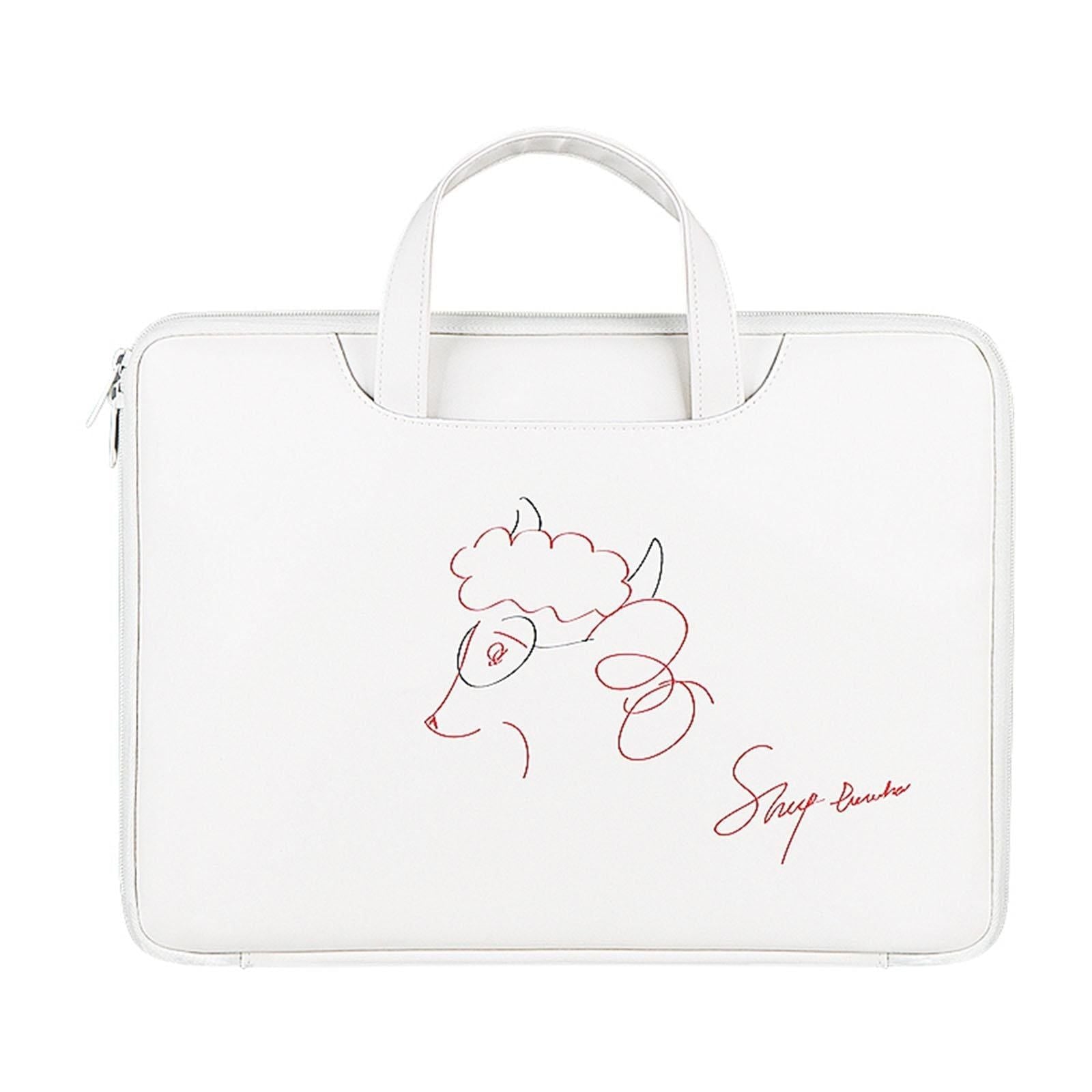 14.1-15.4 Inch Lightweight Printed Laptop Bag In Pu Material - Sheep Head