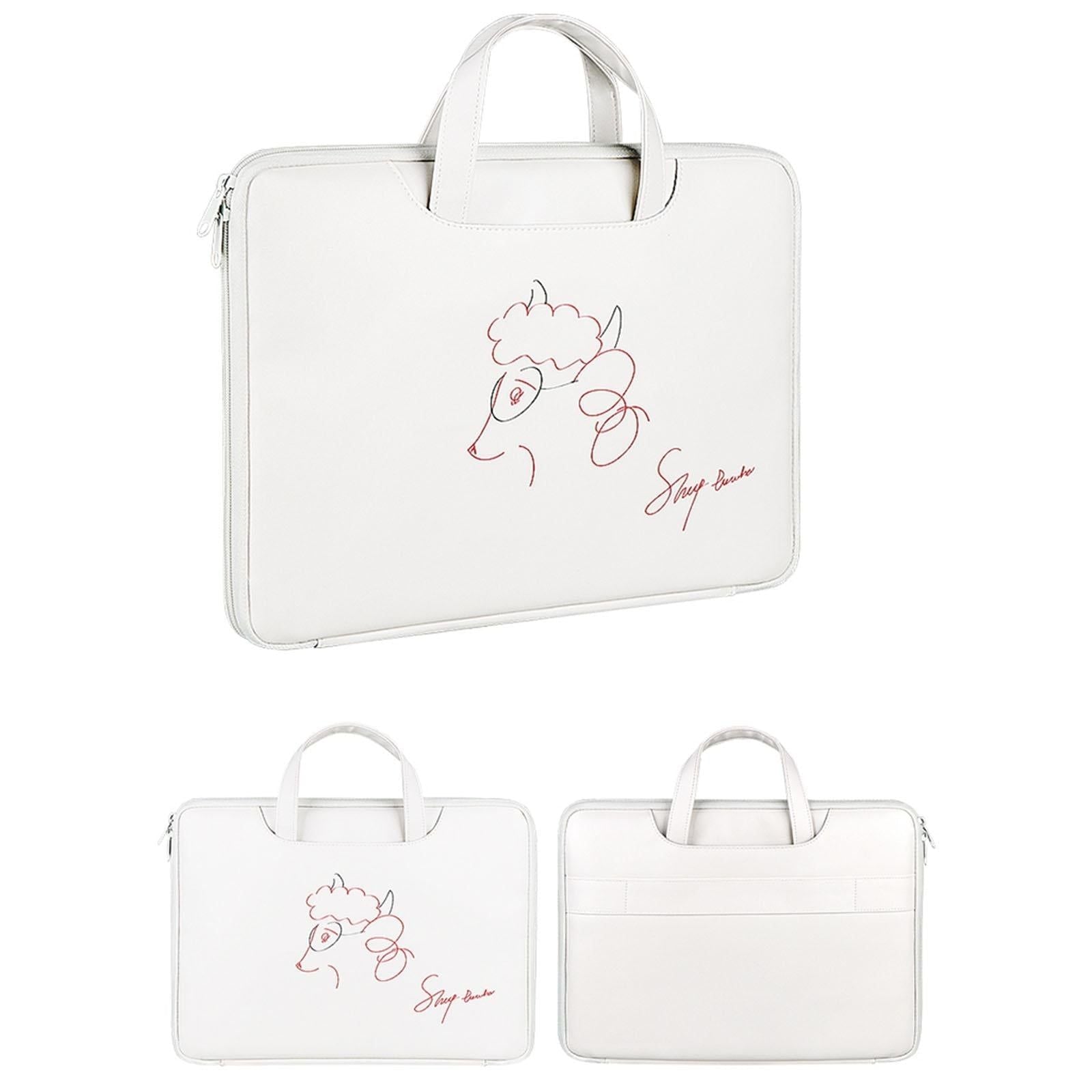 14.1-15.4 Inch Lightweight Printed Laptop Bag In Pu Material - Sheep Head