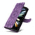 For Samsung Galaxy Z Fold4 5G Sunflower Embossed Leather Phone Case - Purple