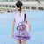 Kids' Swim Bag Cute Cartoon Beach Backpack Waterproof Dry / Wet Large 2 Layer - Green - Small 1 Layer