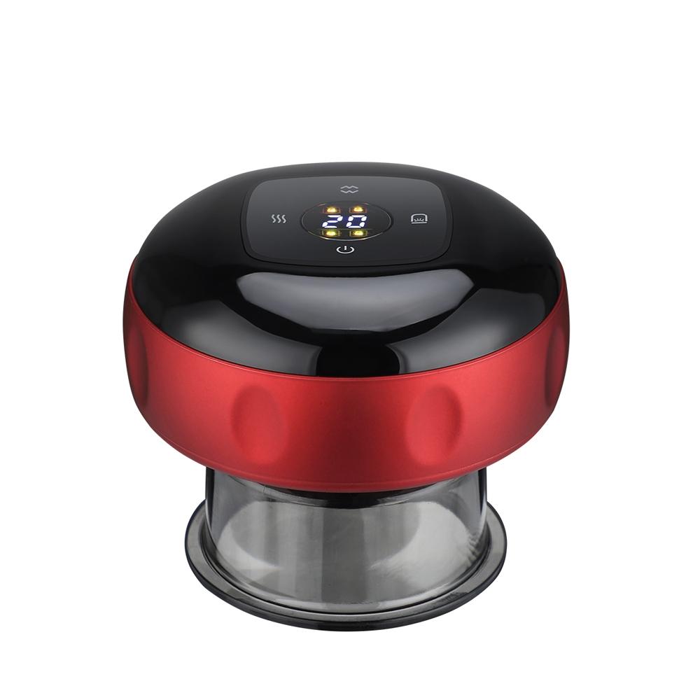 12-Speed Electric Cupping Massage Device Fast Charging - Red Wine