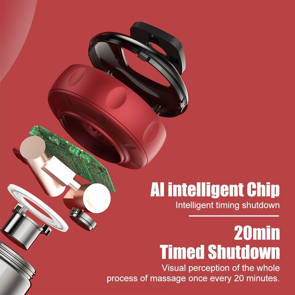 12-Speed Electric Cupping Massage Device Fast Charging - Red Wine