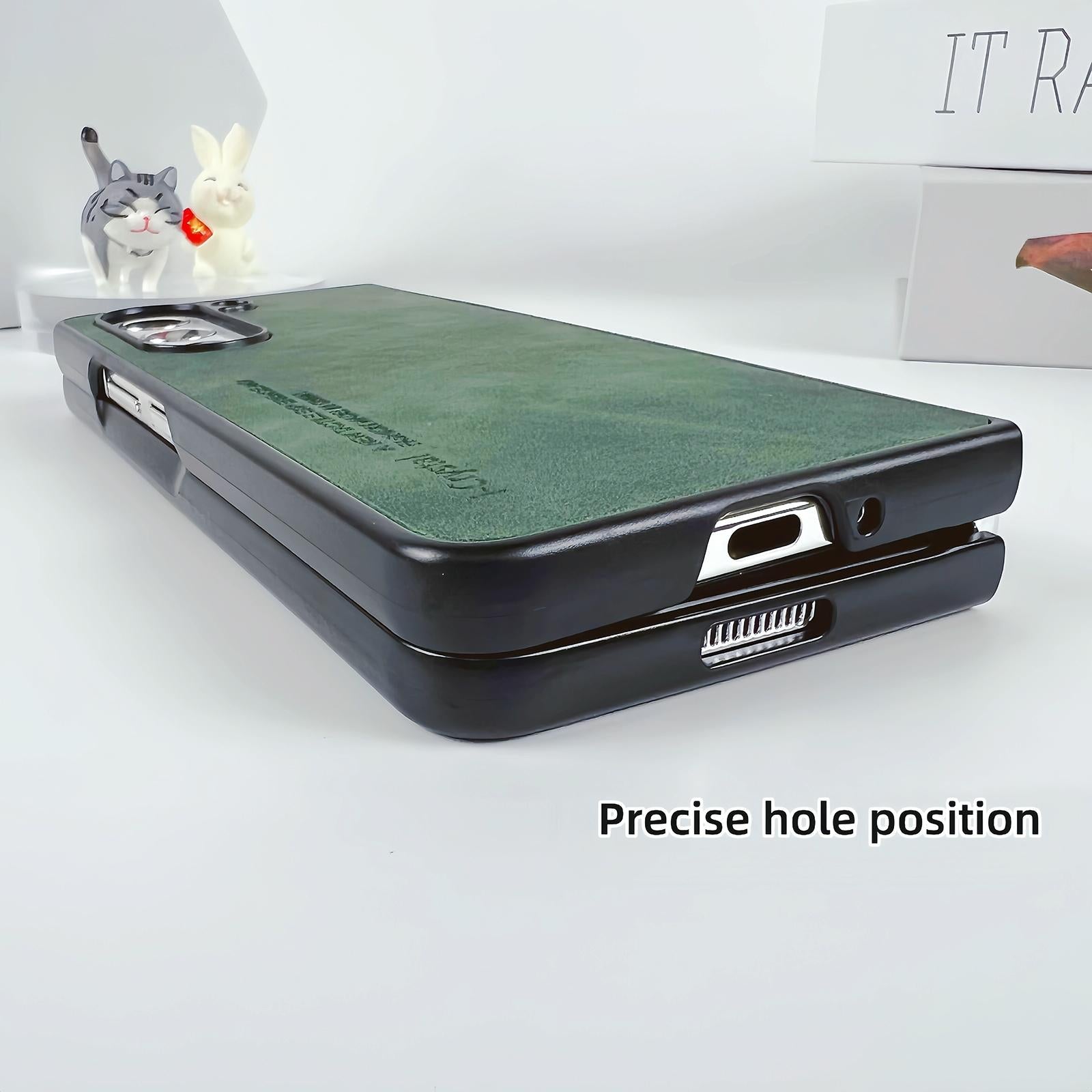 For Samsung Galaxy Z Fold4 5G Crystal Leather Foldable Case - Dark Grey