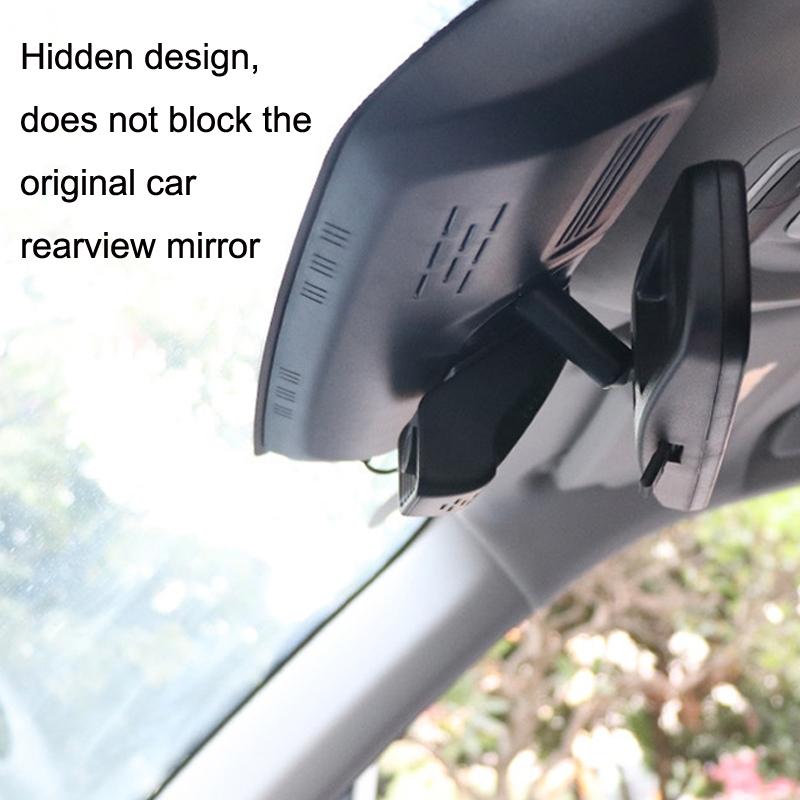 1080p Hd Car Recorder with Wifi for Parking Monitoring - With Button + Parking Monitoring Line