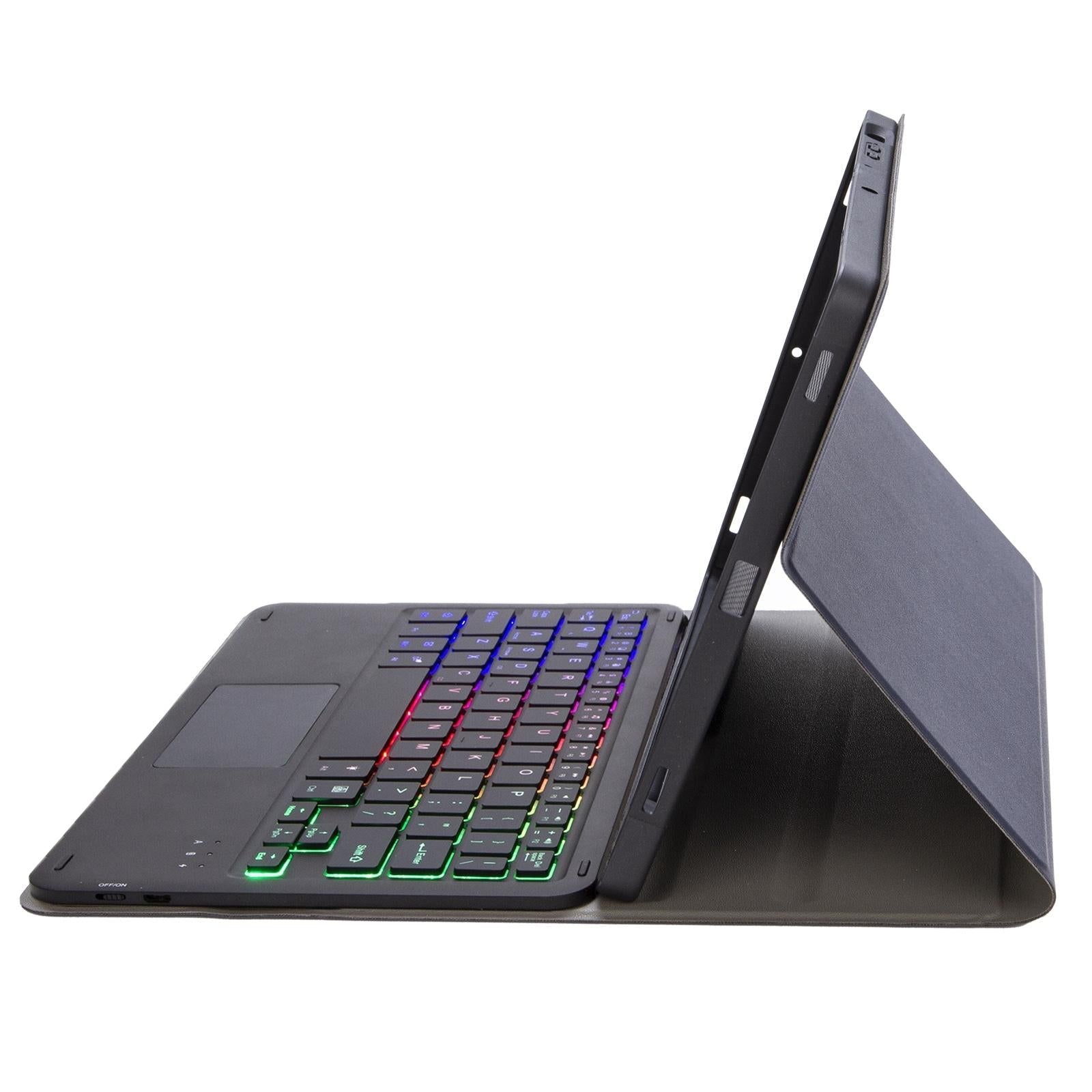 Bluetooth Keyboard Leather Tablet Case For Ipad 10.2 / 10.5 / Air 2019 With Touch Pad & Pen Slot - Rose Gold