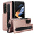 For Samsung Galaxy Z Fold4 5G Double Buckle Phone Case With Pen Slots - Rose Gold