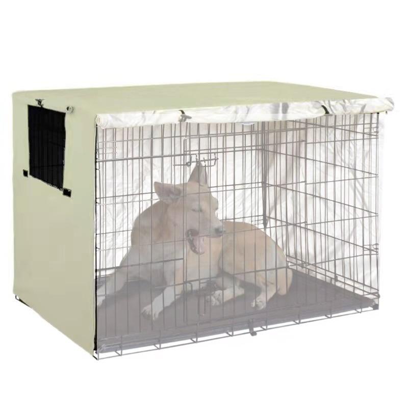 Outdoor Pet Cage Cover - Waterproof &amp; Dustproof - 79x50.8x53cm - Beige